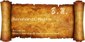 Bernhardt Metta névjegykártya